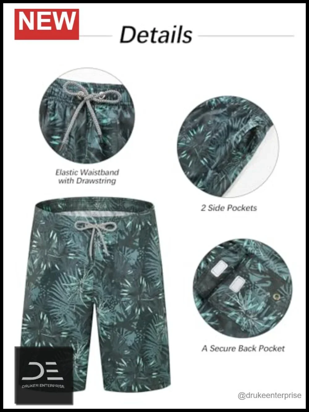 Men's Quick-Dry Swim Trunks, 9